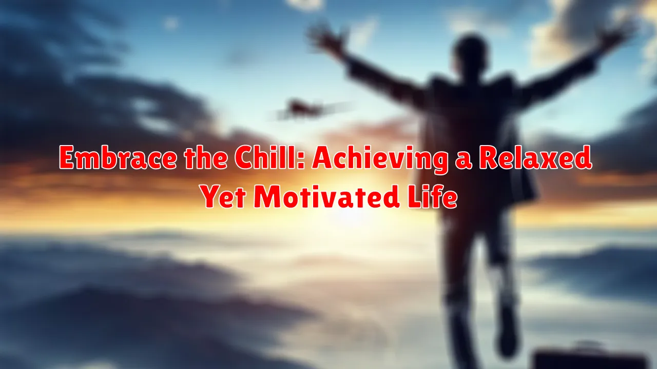Embrace the Chill: Achieving a Relaxed Yet Motivated Life