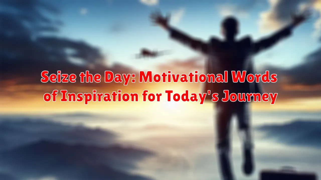 Seize the Day: Motivational Words of Inspiration for Today's Journey